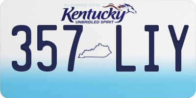 KY license plate 357LIY