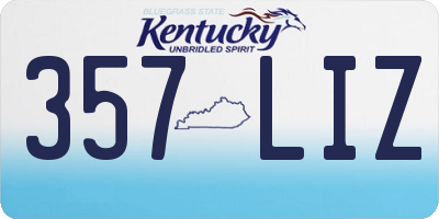 KY license plate 357LIZ