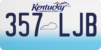 KY license plate 357LJB