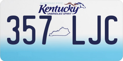 KY license plate 357LJC