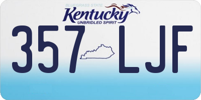 KY license plate 357LJF