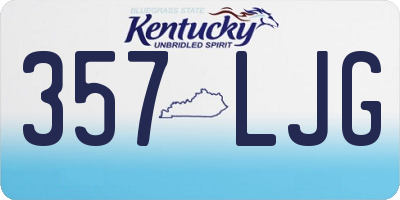 KY license plate 357LJG