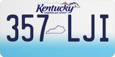 KY license plate 357LJI