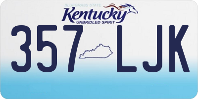 KY license plate 357LJK