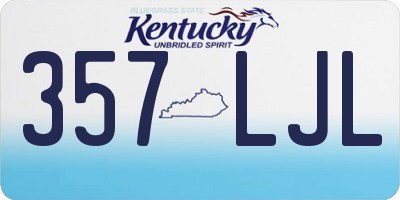 KY license plate 357LJL