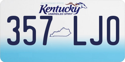 KY license plate 357LJO