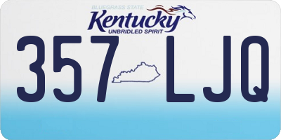KY license plate 357LJQ