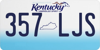 KY license plate 357LJS