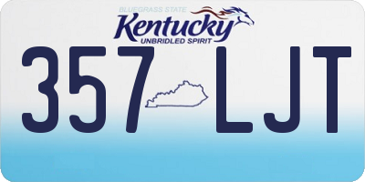 KY license plate 357LJT