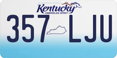 KY license plate 357LJU