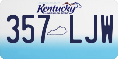 KY license plate 357LJW