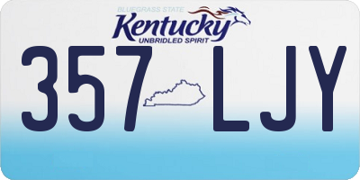 KY license plate 357LJY