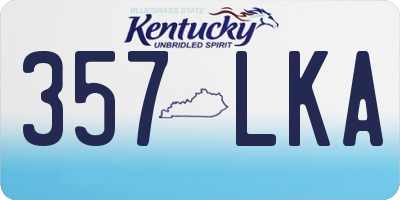 KY license plate 357LKA