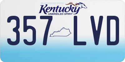 KY license plate 357LVD