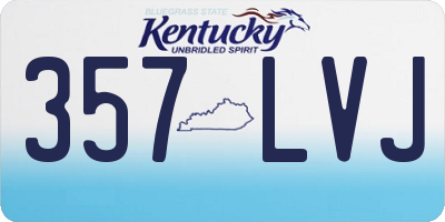 KY license plate 357LVJ