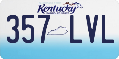 KY license plate 357LVL