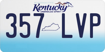 KY license plate 357LVP