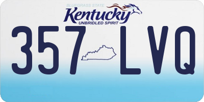 KY license plate 357LVQ