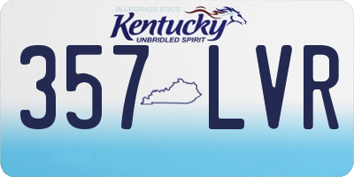 KY license plate 357LVR