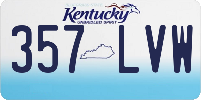 KY license plate 357LVW