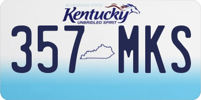 KY license plate 357MKS