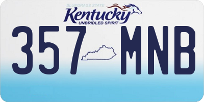 KY license plate 357MNB