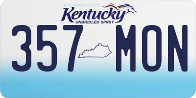 KY license plate 357MON