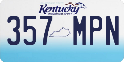 KY license plate 357MPN