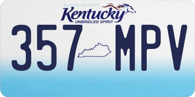KY license plate 357MPV