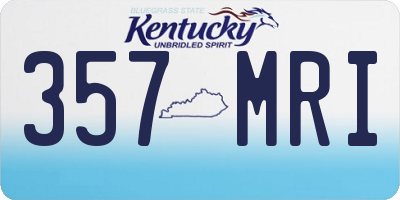 KY license plate 357MRI
