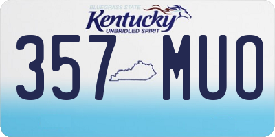 KY license plate 357MUO