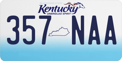 KY license plate 357NAA