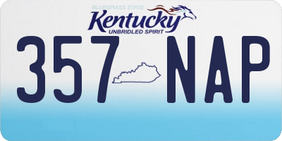 KY license plate 357NAP