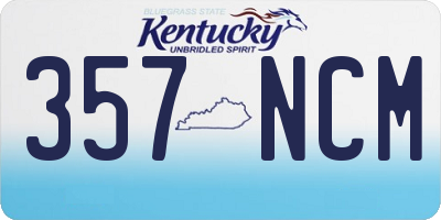 KY license plate 357NCM