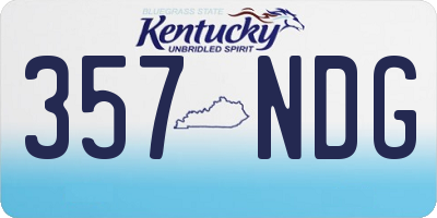 KY license plate 357NDG