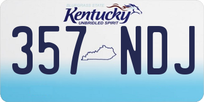 KY license plate 357NDJ