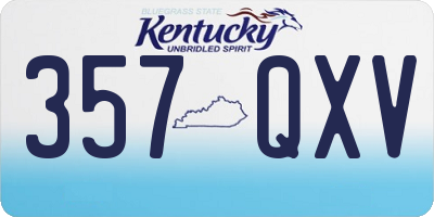 KY license plate 357QXV