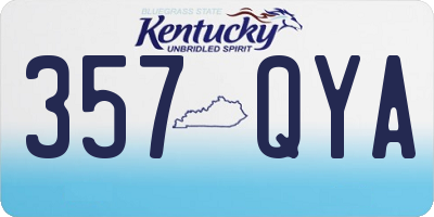 KY license plate 357QYA