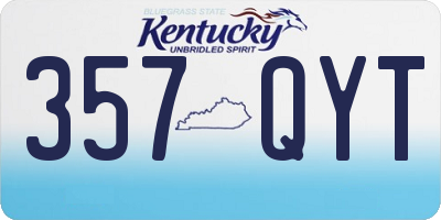 KY license plate 357QYT