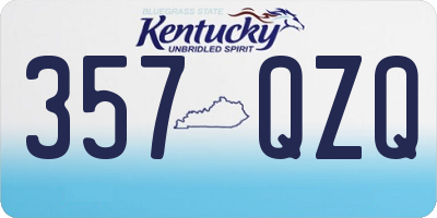 KY license plate 357QZQ