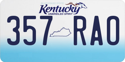 KY license plate 357RAO