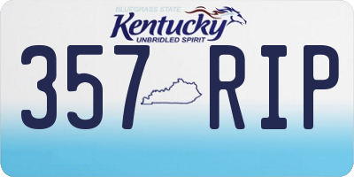 KY license plate 357RIP