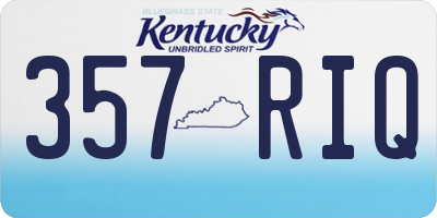 KY license plate 357RIQ