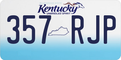 KY license plate 357RJP