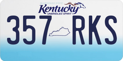 KY license plate 357RKS