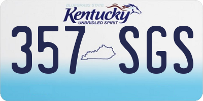 KY license plate 357SGS