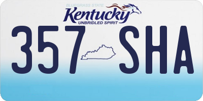 KY license plate 357SHA