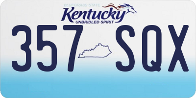 KY license plate 357SQX