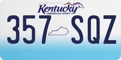 KY license plate 357SQZ
