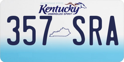 KY license plate 357SRA